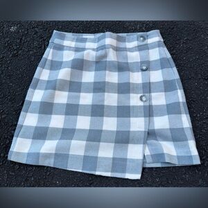 Loft Plaid Women's A Line Grey Skirt Schoolgirl Preppy Girly Abstract Size 2 NWT